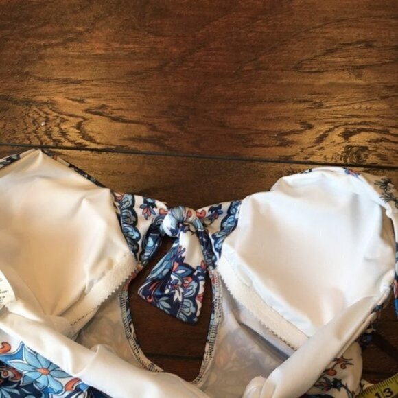 NWT BECCA Naples Tie Front Tankini Swim Top - Picture 6 of 8